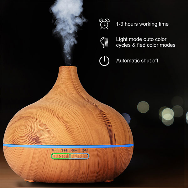 Wood Grain Ultrasonic Aroma Diffuser